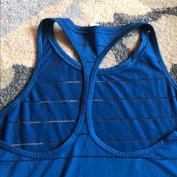 Athleta Stripe Mesh High Neck Chi Tank - Picture 6 of 7